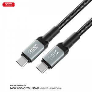 کابل تبدیل فست شارژ XO XO-NB-Q264A Type-C To Type-C PD 240W 1m