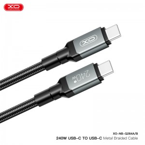 کابل تبدیل فست شارژ XO XO-NB-Q264A Type-C To Type-C PD 240W 1m