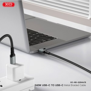 کابل تبدیل فست شارژ XO XO-NB-Q264A Type-C To Type-C PD 240W 1m