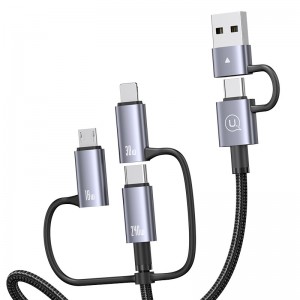کابل شارژ چندکاره فست شارژ 240 وات یوسامز SJ738 طول 2 متر