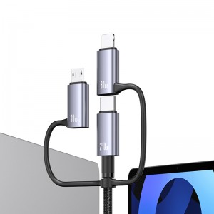 کابل شارژ چندکاره فست شارژ 240 وات یوسامز SJ738 طول 2 متر