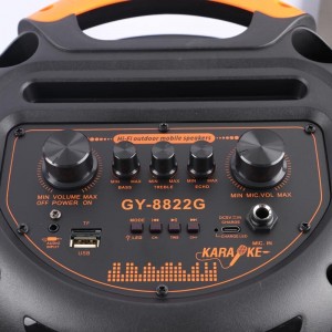 اسپیکر چمدانی بلوتوثی GY-8822G + میکروفون و ریموت کنترل