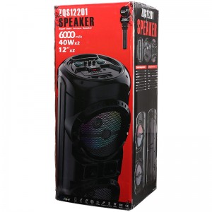 اسپیکر چمدانی بلوتوثی رم و فلش خور Sing-E ZQS12201 + میکروفون و ریموت کنترل