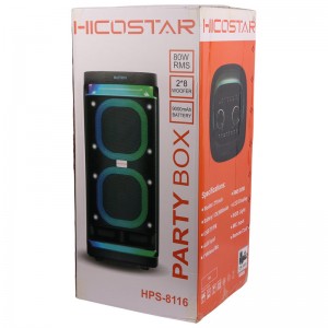 اسپیکر چمدانی بلوتوثی هایکو استار Party Box HPS-8116 + میکروفون و ریموت کنترل