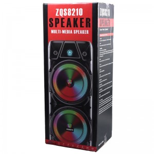 اسپیکر چمدانی بلوتوثی رم و فلش خور Sing-E ZQS8210 + میکروفون و ریموت کنترل