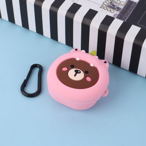 کاور عروسکی گلکسی بادز Live / Live Pro / Live Pro 2 / Fe طرح خرس کلاه صورتی