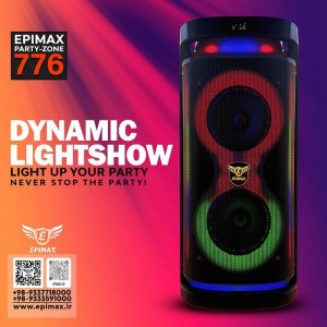 اسپیکر چمدانی بلوتوثی اپی مکس EPIMAX-776 + میکروفون و ریموت کنترل