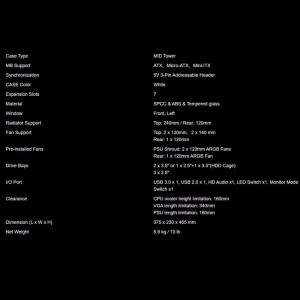 کیس کامپیوتر گیم دیاس Gamdias ATLAS E2 CG WH