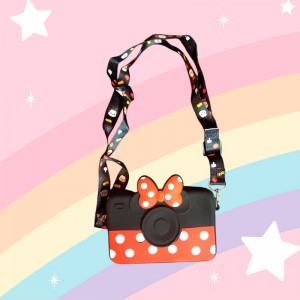 کیف فانتزی سیلیکونی طرح دوربین + بند آویز