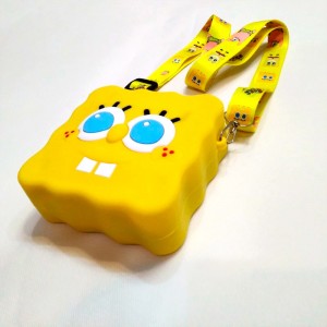 کیف فانتزی سیلیکونی باب اسفنجی + بند آویز کد 2