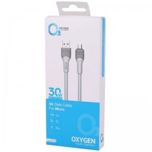 کابل میکرو یو اس بی فست شارژ 30 وات اکسیژن LX-14 طول 1 متر