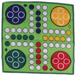 بازی فکری منچ و مارپله پارچه ای 40*40 سانتی متر