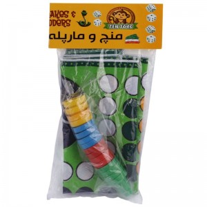 بازی فکری منچ و مارپله پارچه ای 40*40 سانتی متر