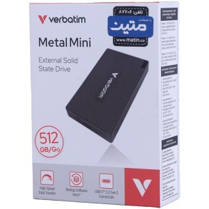 حافظه اکسترنال SSD ورباتیم Verbatim Metal Mini 512GB