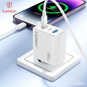 شارژر دیواری 45 وات ارلدام ES-EU52 QC3.0 PD3.0 3A