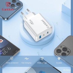 شارژر دیواری 45 وات ارلدام ES-EU52 QC3.0 PD3.0 3A