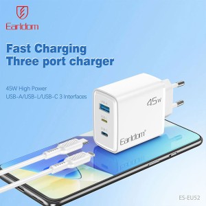 شارژر دیواری 45 وات ارلدام ES-EU52 QC3.0 PD3.0 3A
