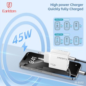 شارژر دیواری 45 وات ارلدام ES-EU52 QC3.0 PD3.0 3A