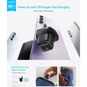 شارژر دیواری 25 وات انکر A2656 PD 3A