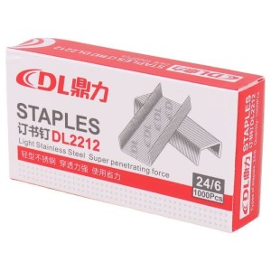 سوزن منگنه دی ال DL 2212 سایز 24/6 بسته 1000 عددی