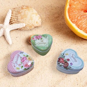 جعبه هدیه فلزی طرح قلبی بسته 3 عددی کد 2