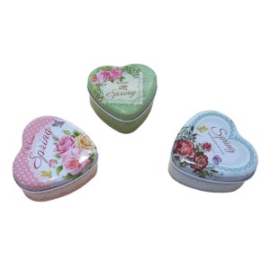 جعبه هدیه فلزی طرح قلبی بسته 3 عددی کد 2