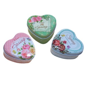جعبه هدیه فلزی طرح قلبی بسته 3 عددی کد 2