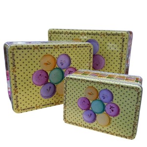 جعبه هدیه فلزی طرح مستطیلی بسته 3 عددی کد 3