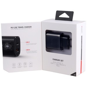 شارژر دیواری 20 وات یسیدو YC47 PD QC 3A + کابل تبدیل آیفونی