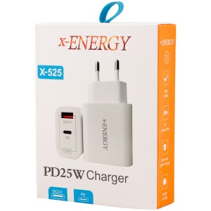 شارژر دیواری 25 وات ایکس انرژی X-525 QC3.0 PD 3A