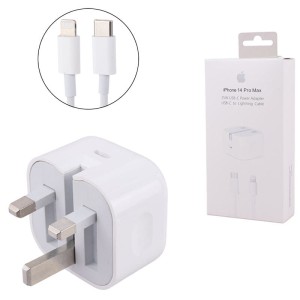شارژر دیواری اورجینال 20 وات اپل iPhone 14 Pro Max PD 3A + کابل آیفونی