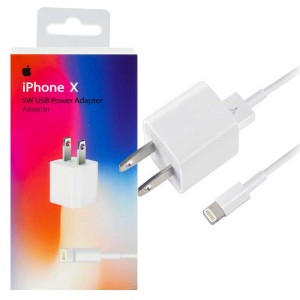شارژر دیواری 5 وات اپل iPhone X + کابل آیفونی