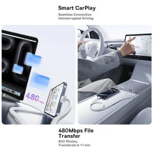 کابل دو سر تایپ سی فست شارژ 100 وات باسئوس P10381400111 طول 1 متر