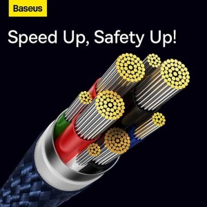 کابل دو سر تایپ سی فست شارژ 100 وات باسئوس Glimmer Series CADH0008 طول 2 متر