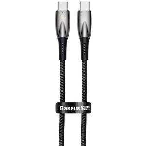 کابل دو سر تایپ سی فست شارژ 100 وات باسئوس Glimmer Series CADH0008 طول 2 متر