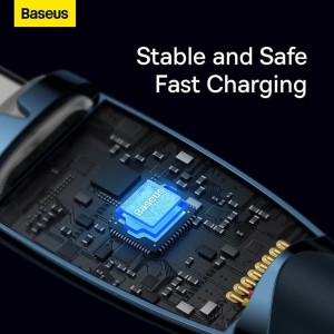 کابل دو سر تایپ سی فست شارژ 100 وات باسئوس Glimmer Series CADH0008 طول 2 متر