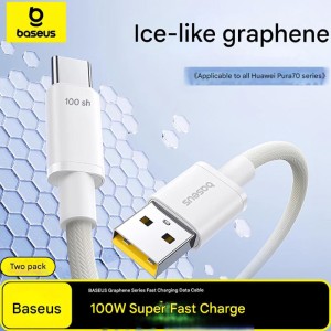 کابل تایپ سی فست شارژ 100 وات باسئوس P10375201212 طول 1 متر