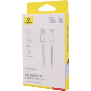 کابل تایپ سی فست شارژ 100 وات باسئوس P10375201212 طول 1 متر