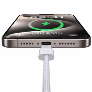 کابل دو سر تایپ سی فست شارژ 100 وات باسئوس P10375203212 طول 1 متر