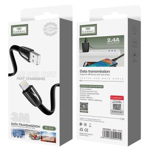 کابل آیفونی فست شارژ 2.4 آمپر ارلدام EC-111i طول 3 متر