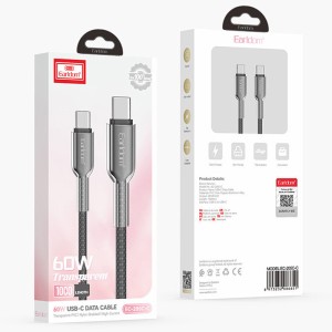 کابل دو سر تایپ سی فست شارژ 60 وات ارلدام EC-205C-C طول 1 متر