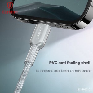 کابل دو سر تایپ سی فست شارژ 60 وات ارلدام EC-205C-C طول 1 متر