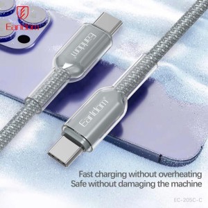 کابل دو سر تایپ سی فست شارژ 60 وات ارلدام EC-205C-C طول 1 متر