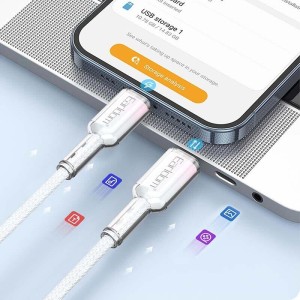 کابل دو سر تایپ سی فست شارژ 60 وات ارلدام EC-204C-C طول 1 متر