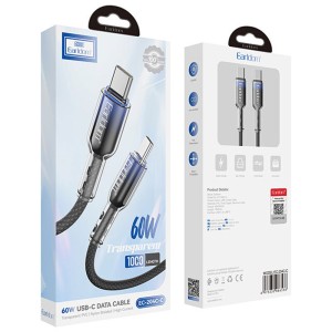 کابل دو سر تایپ سی فست شارژ 60 وات ارلدام EC-204C-C طول 1 متر