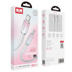 کابل دو سر تایپ سی فست شارژ 60 وات ارلدام EC-204C-C طول 1 متر