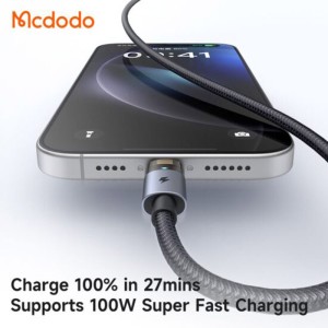 کابل تایپ سی فست شارژ 100 وات مک دودو CA-689 طول 1.2 متر
