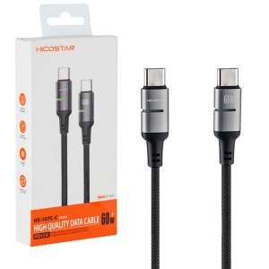 کابل دو سر تایپ سی فست شارژ 60 وات هایکو استار HS-107C-C طول 1 متر