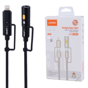 کابل شارژ چندکاره فست شارژ 65 وات الدینیو LC20 طول 1.2 متر