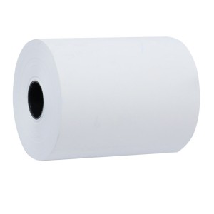 کاغذ رول حرارتی فیش پرینتر چاپ آبی 8 سانتی متری بسته 72 عددی